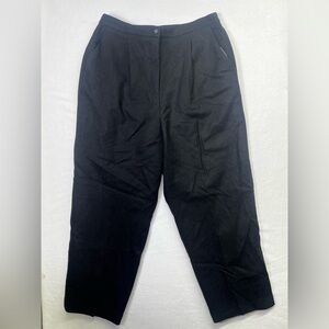 Leslie Fay Vintage Wool Wide leg Dress Pants NWT Womens 16 Black Casual 1611